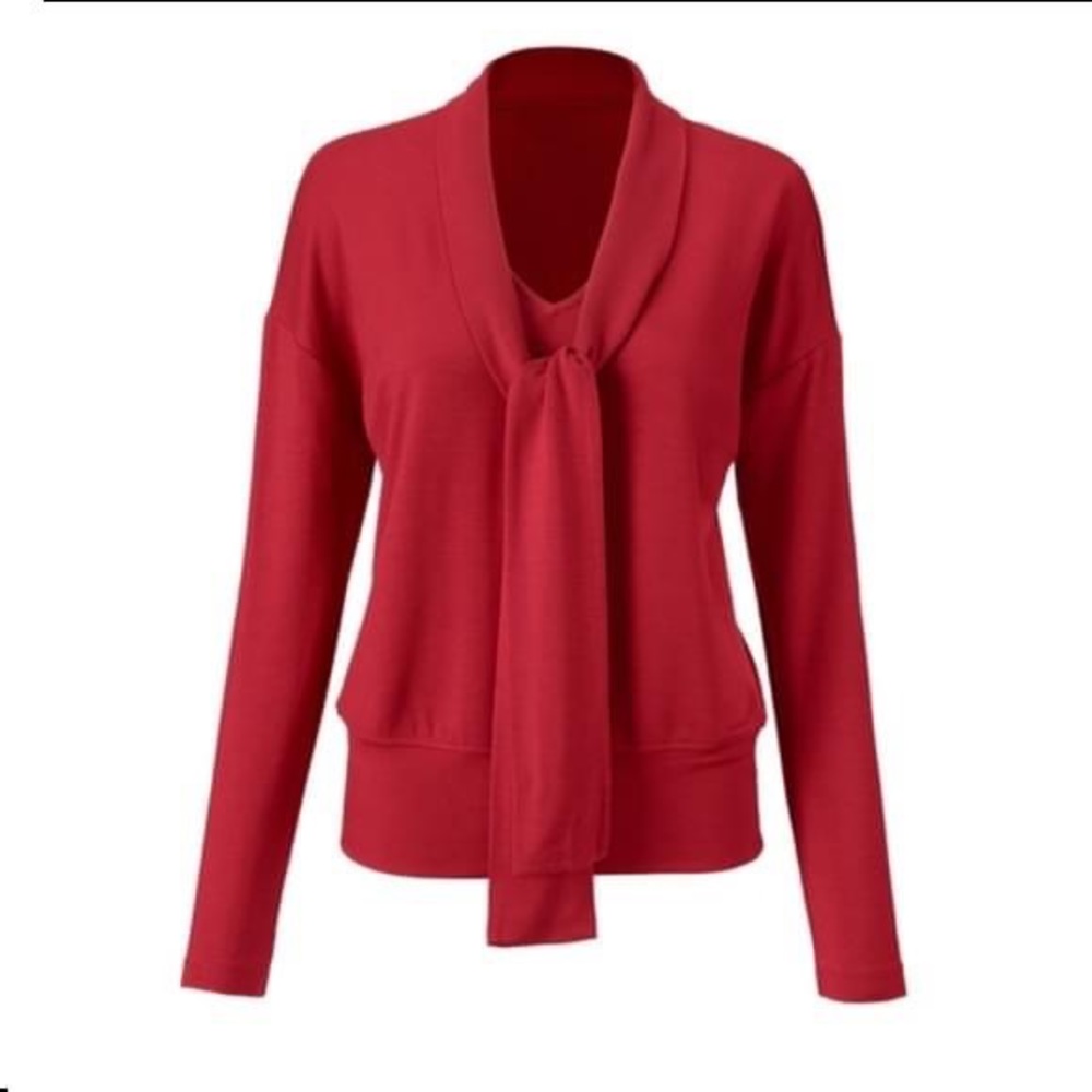 CAbi Tess Tee #3804. Red. Size Medium.